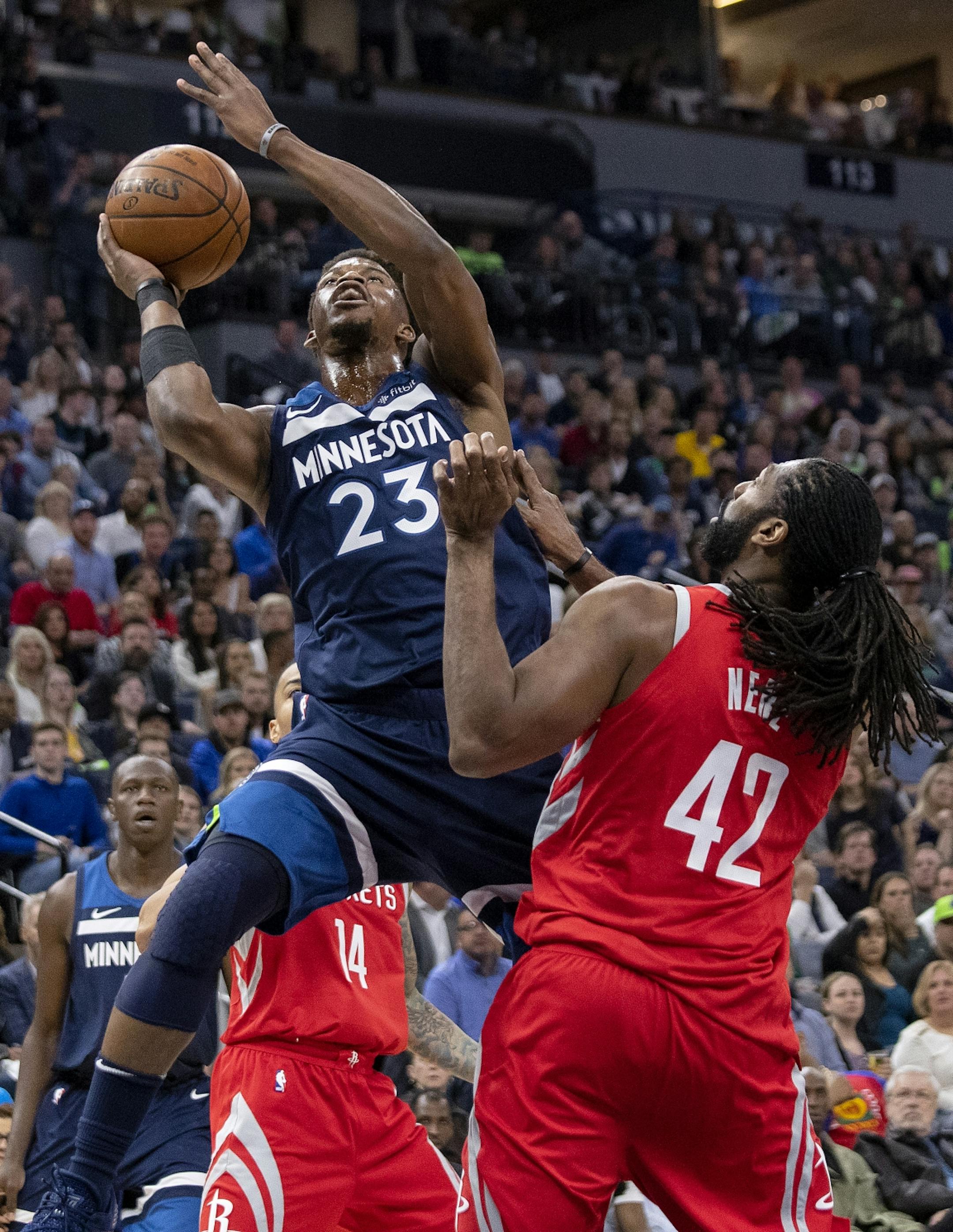 Minnesota Timberwolves Jimmy Butler (23) in the second quarter.