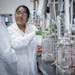 Varshini Venkatesan, cq, worked in one of the many labs at Takeda, Monday, July 16, 2018 in Brooklyn Park, MN. The Japanese Pharma company is opening 