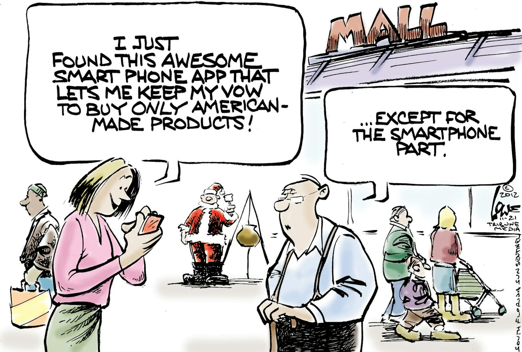 Chan Lowe cartoon for Nov. 26, 2012.