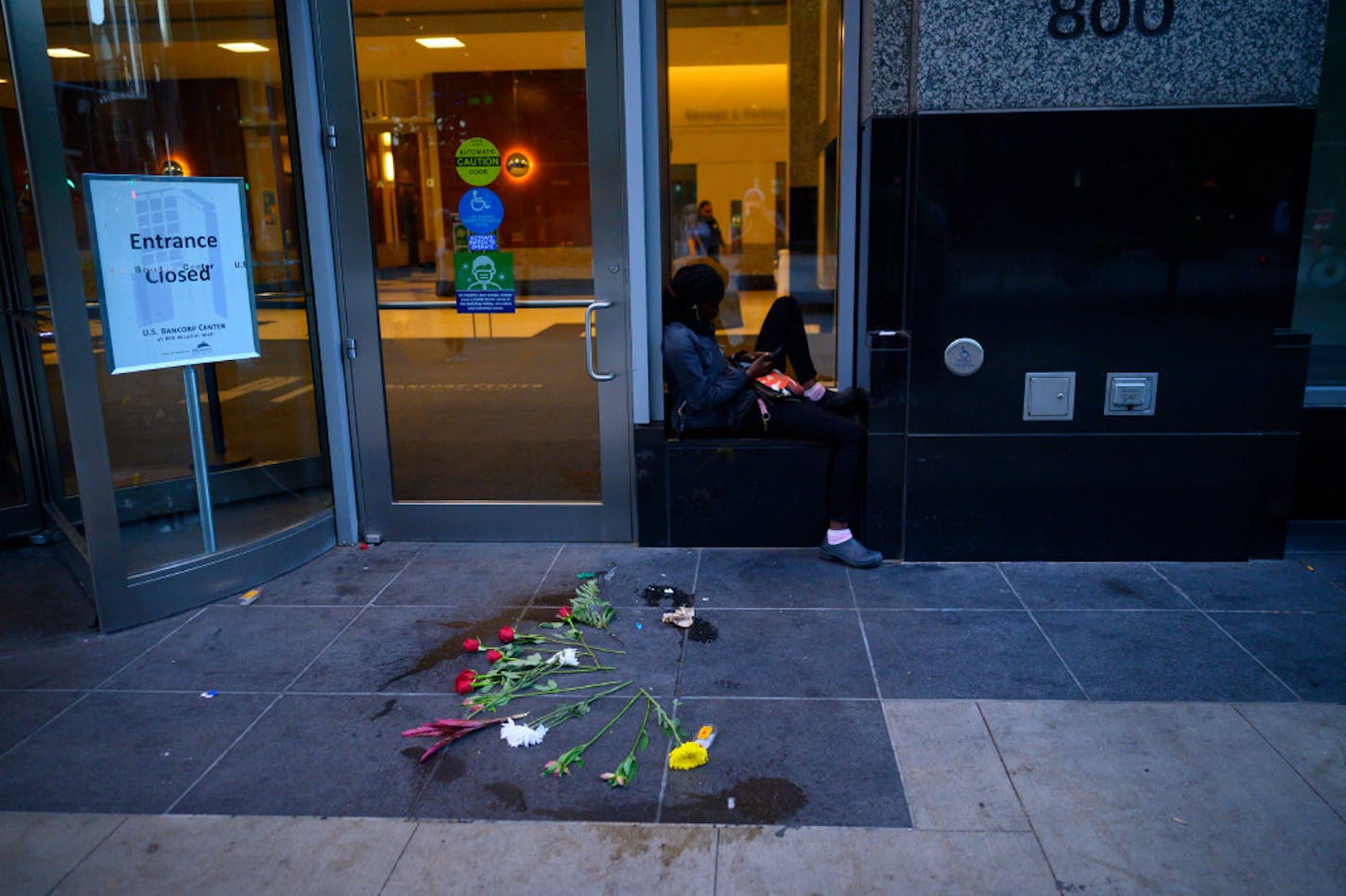 A memorial Thursday night on Nicollet Mall for the man who shot and killed himself a night earlier. The death was the center of rioting downtown on Wednesday.