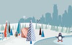 Holidazzle Illo for 2015 Holidazzle. Planned In New Loring Park Location