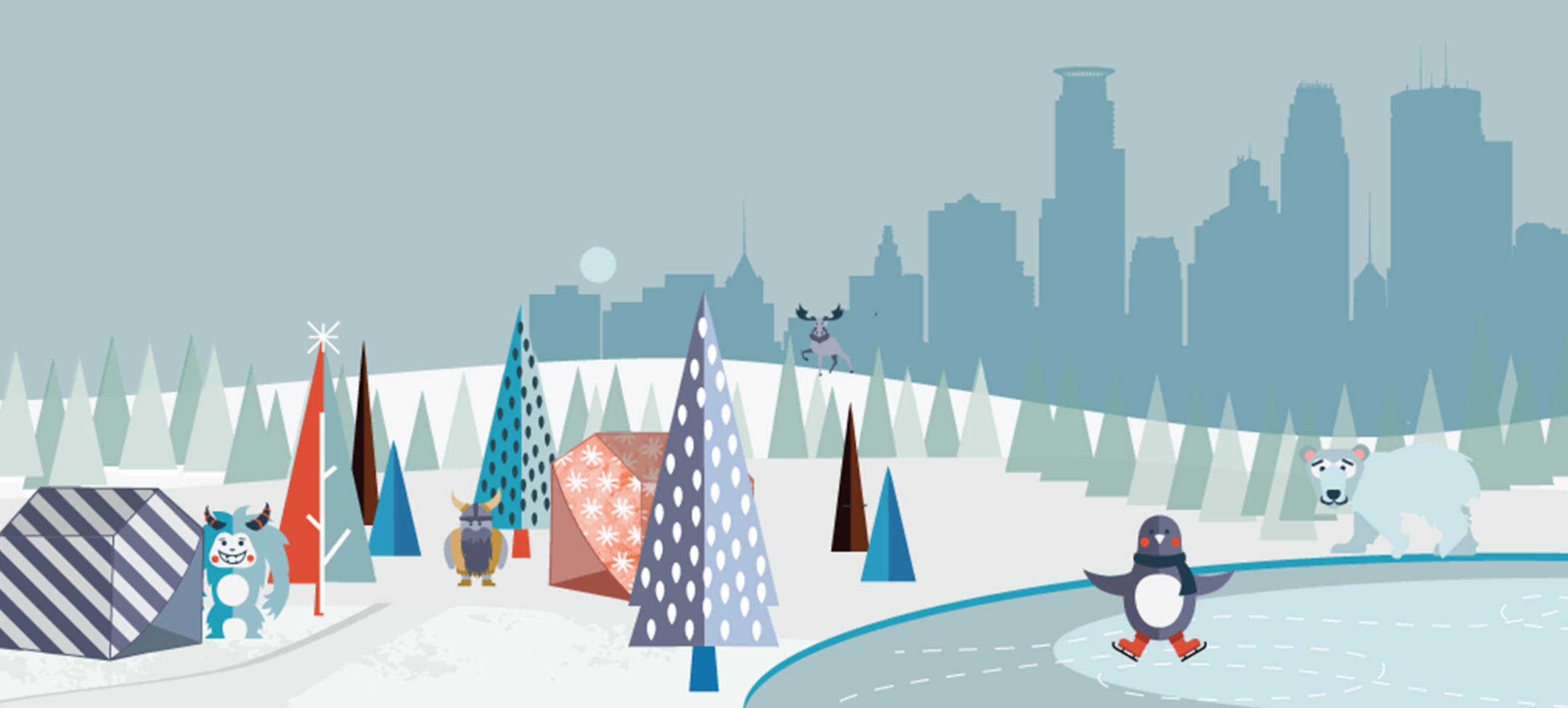 Holidazzle Illo for 2015 Holidazzle. Planned In New Loring Park Location
