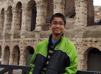 Samrug Narayanan, 11, of Eagan, visited the Colosseum in Rome on his way to play in the World Youth and Cadet Chess Championships in Greece in 2015.