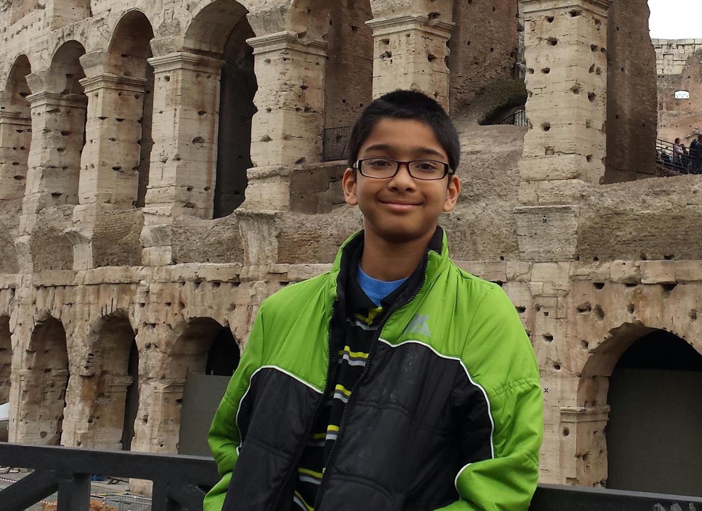 Samrug Narayanan, 11, of Eagan, visited the Colosseum in Rome on his way to play in the World Youth and Cadet Chess Championships in Greece in 2015.