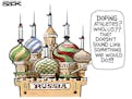 Sack cartoon: Russian athletes and doping