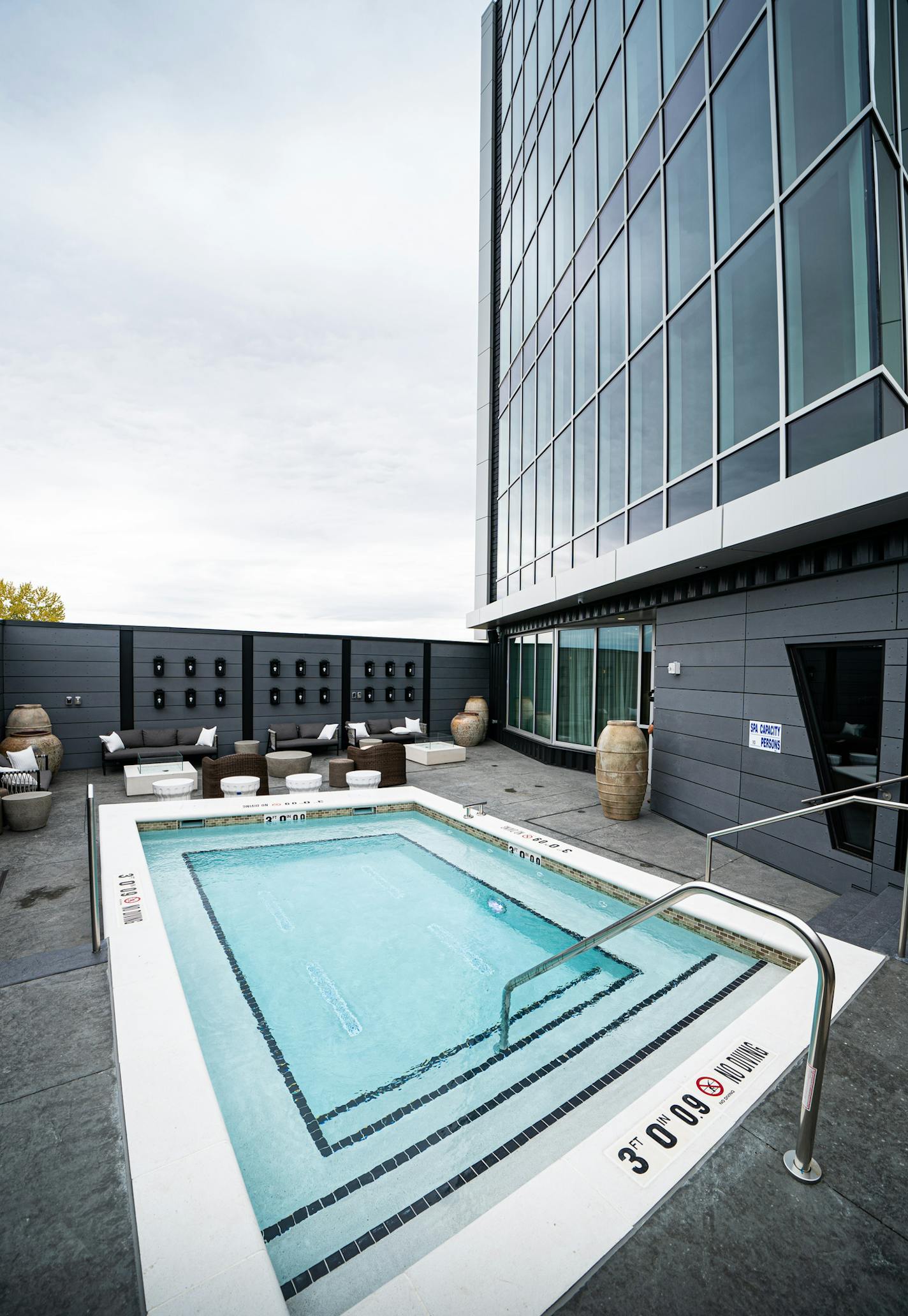 Private pool off the spa. The OMNI Viking Lakes Hotel opens Thursday. The Nordic-themed space is a cornerstone of the Eagan piece of the Minnesota Vikings owners redevelopment of the land that used to be the headquarters of Northwest Airlines. ] GLEN STUBBE • glen.stubbe@startribune.com Tuesday, September 29, 2020 The OMNI Viking Lakes Hotel opens Thursday. The Nordic-themed space is a conerstone of the Eagan piece of the Minnesota Vikings owners redevelopment of the land that used to be the hea