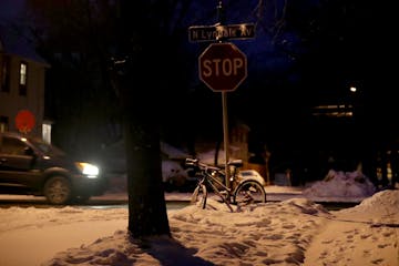 Homicide scene where a woman was found dead overnight at the corner of Lyndale and 22nd Ave. N and seen Wednesday, Jan. 31, 2018, in Minneapolis, MN.