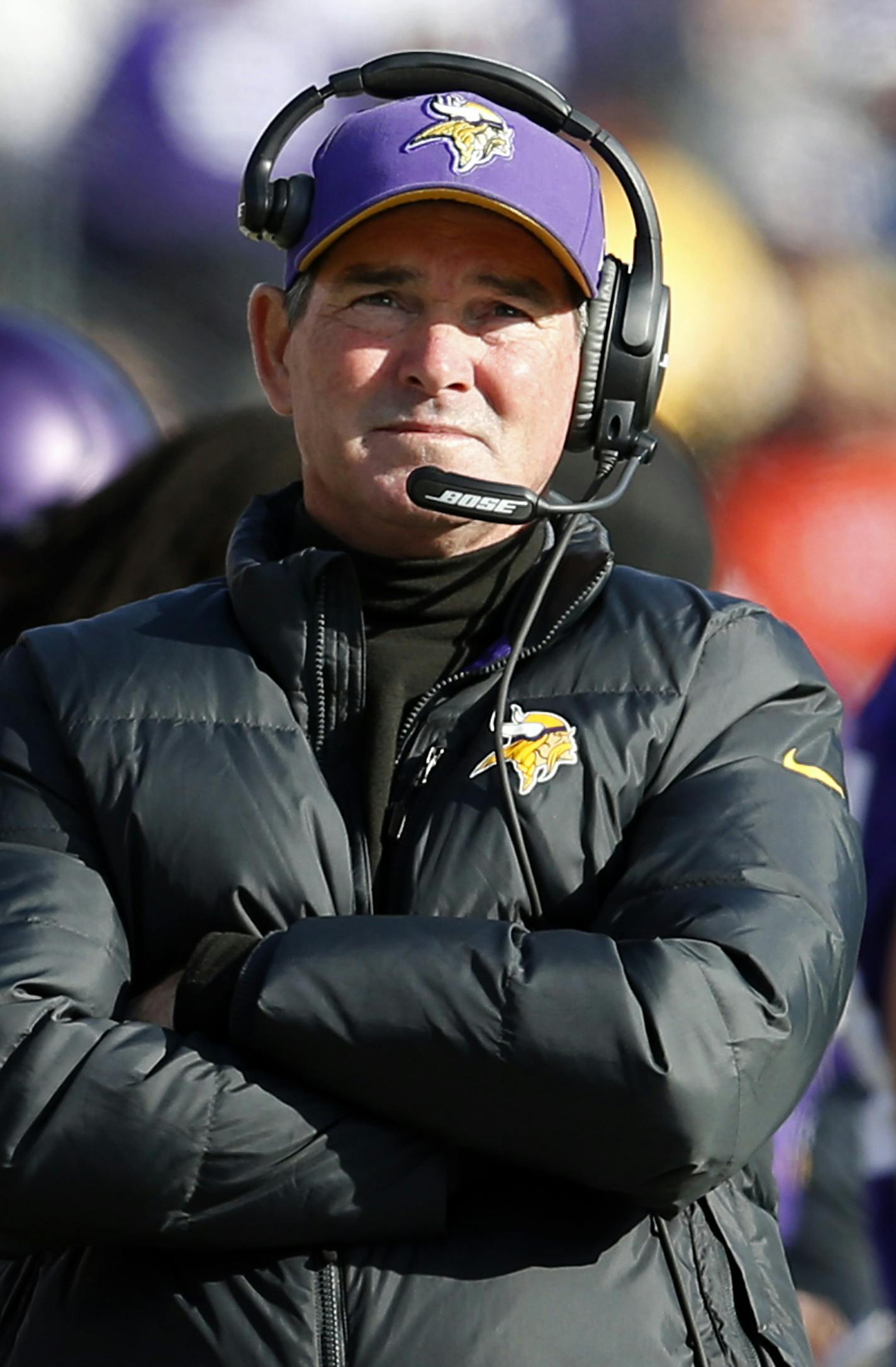 Minnesota Vikings head coach Mike Zimmer. ] CARLOS GONZALEZ cgonzalez@startribune.com - November 2, 2014, Minneapolis, Minn., TCF Bank Stadium, NFL, Minnesota Vikings vs. Washington Redskins