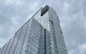 RBC Gateway stands over the Hennepin-Washington Avenue intersection.