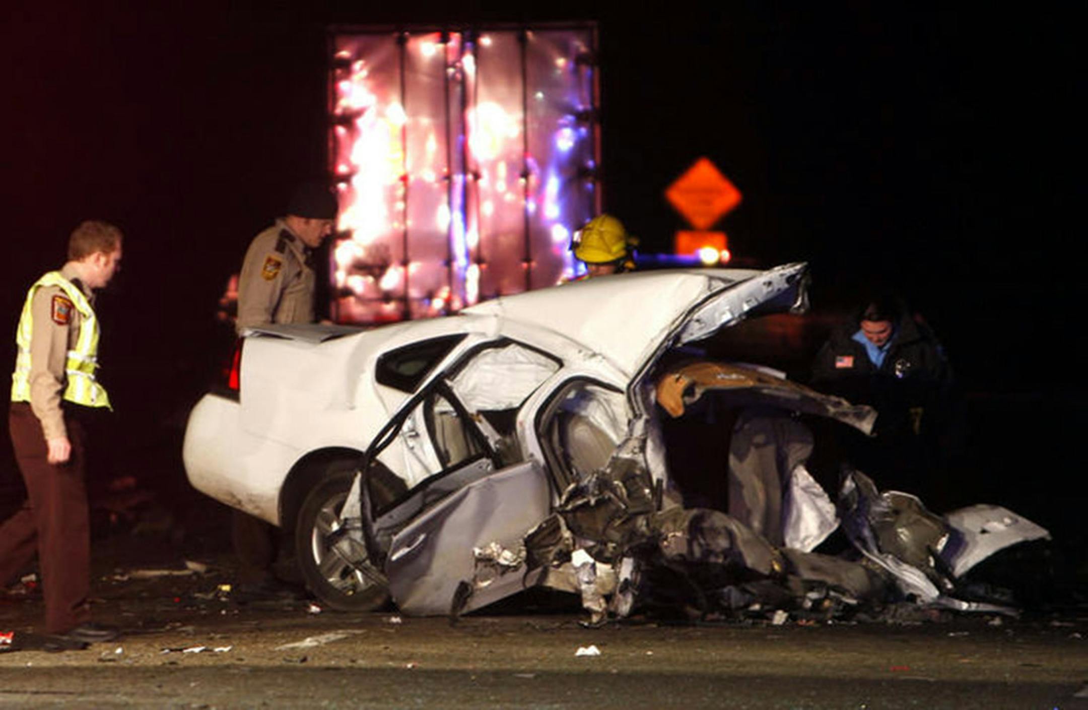 Two people were killed and a third was seriously injured in a crash on U.S. Highway 52 north of Zumbrota on Friday night.