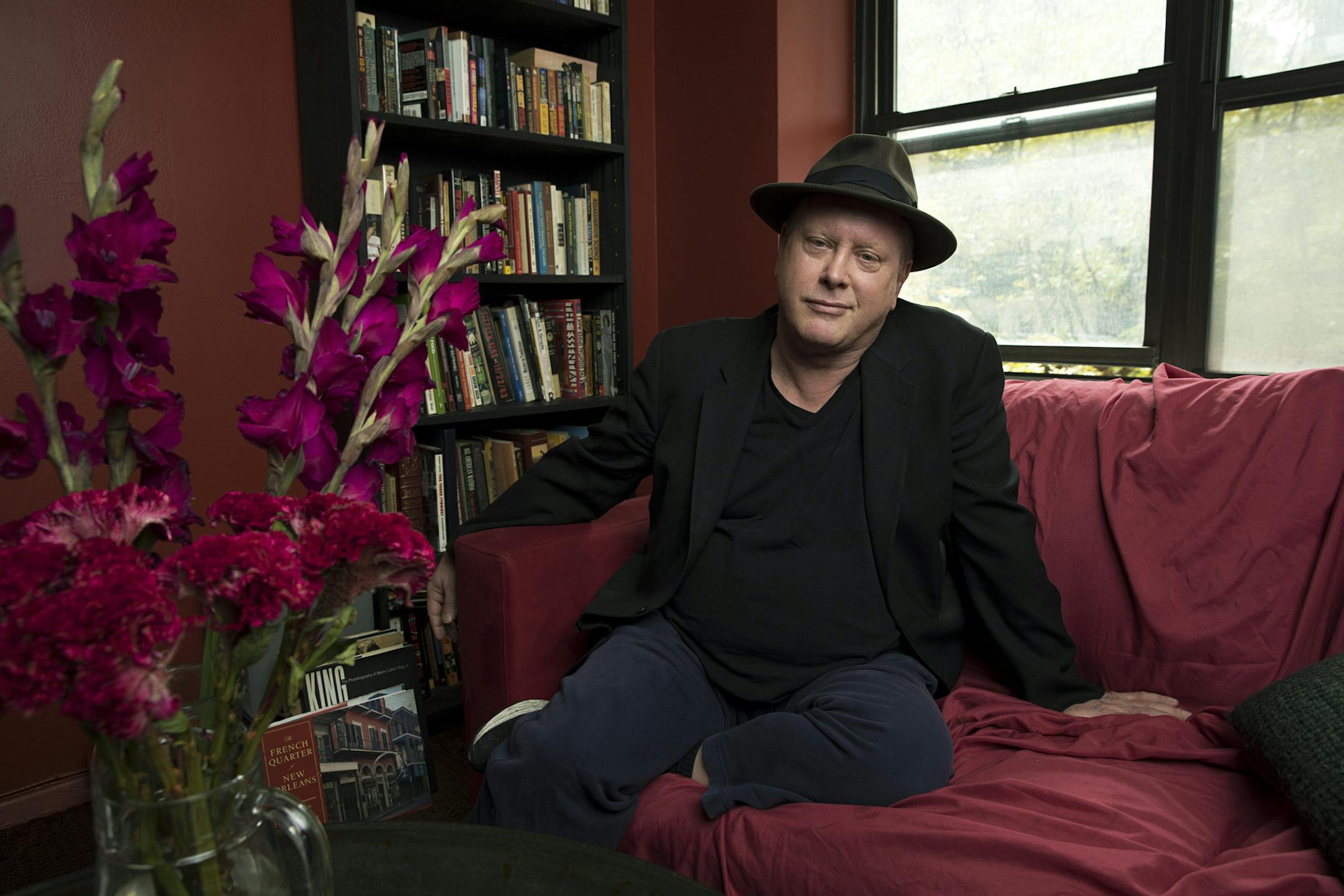 Darrell Hammond at his New York apartment on Sept. 13. MUST CREDIT: Photo for The Washington Post by Jesse Dittmar