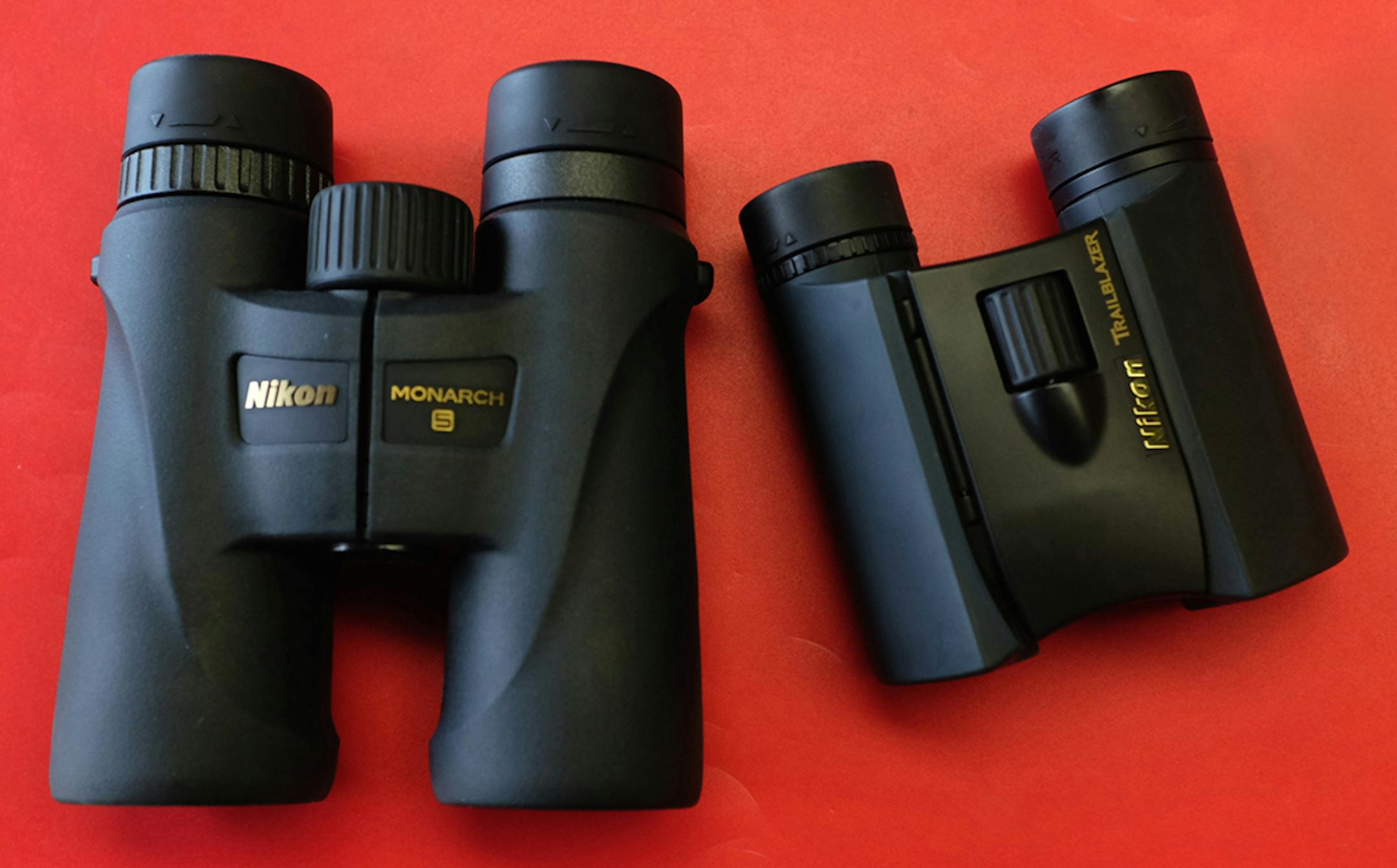 Roof prism 10x42 and 10x25 binoculars credit: Jim Williams