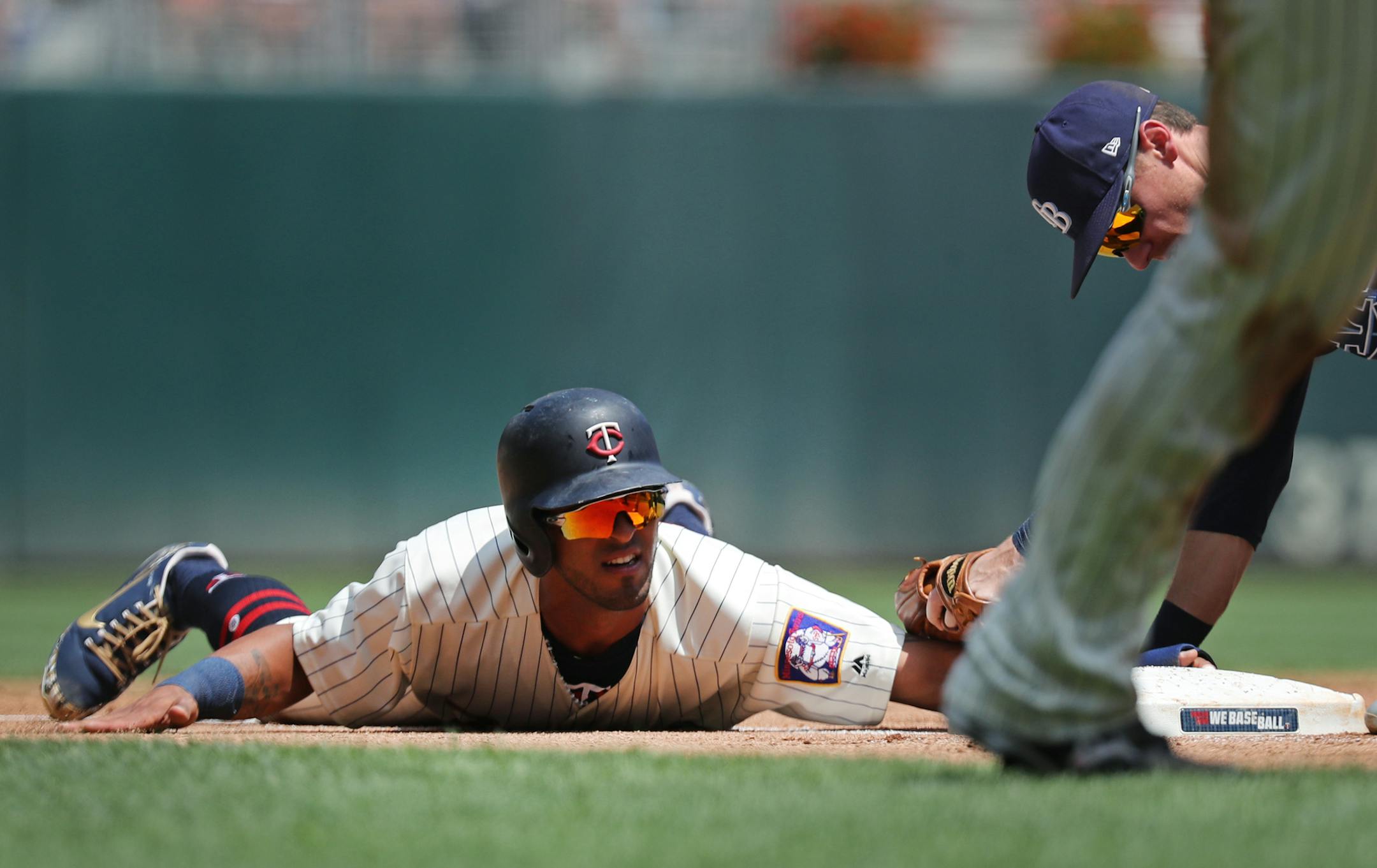 Eddie Rosario Tampa Bay Rays at Minnesota Twins, Saturday, July 14, 2018.
