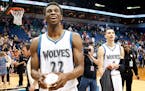 Andrew Wiggins, left, and Zach LaVine finished strong for the Timberwolves last season, and the now-second-year players will be back at Target Center 