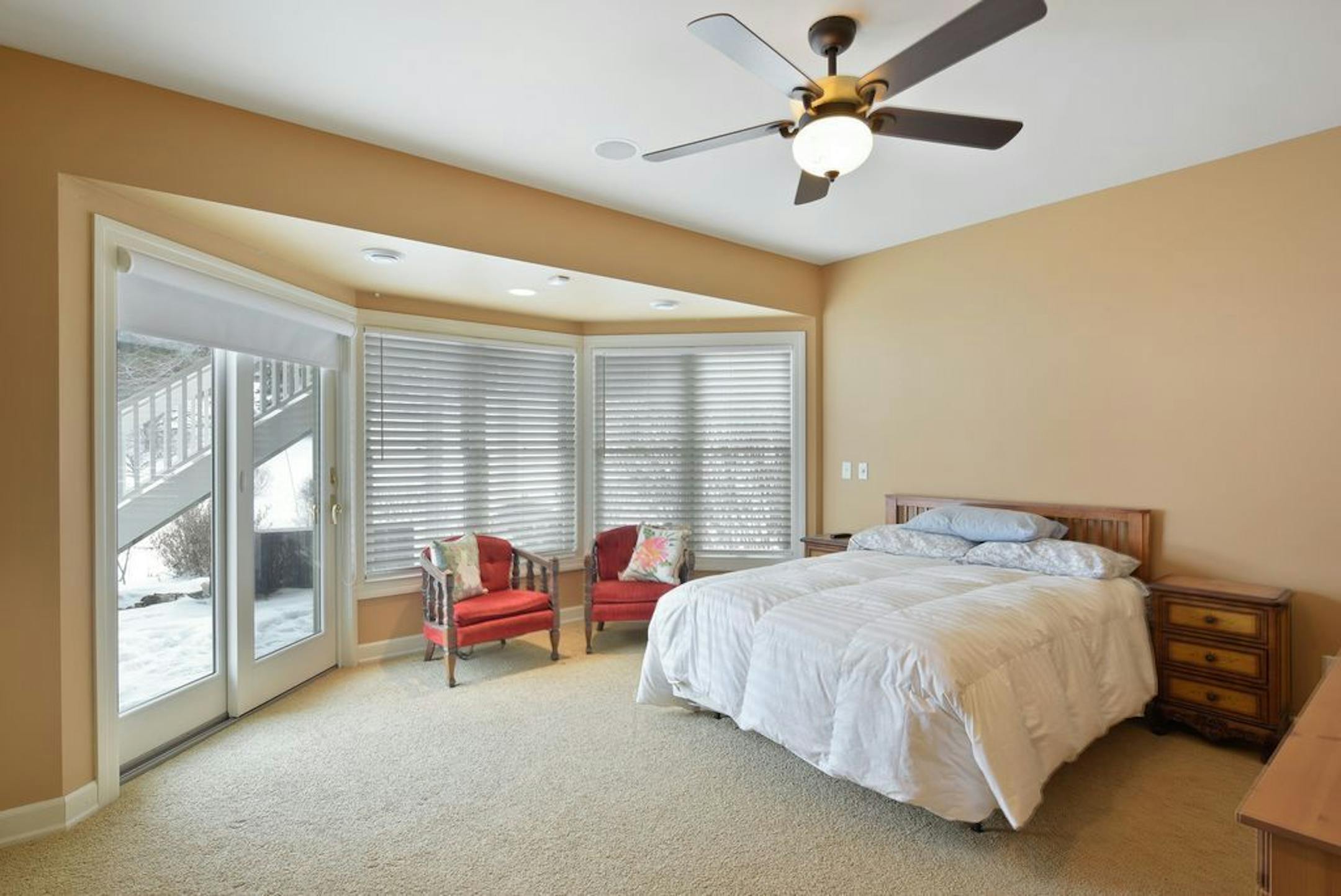 There are three additional bedrooms on the lower level.