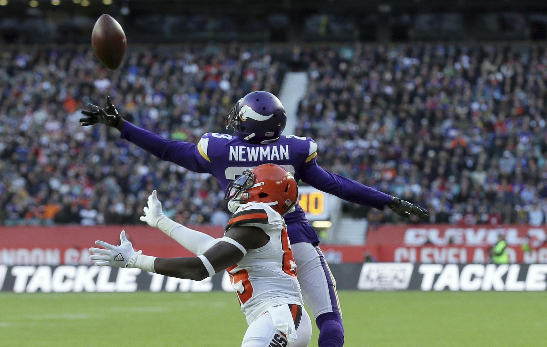 The Vikings played Cleveland in England three years ago.