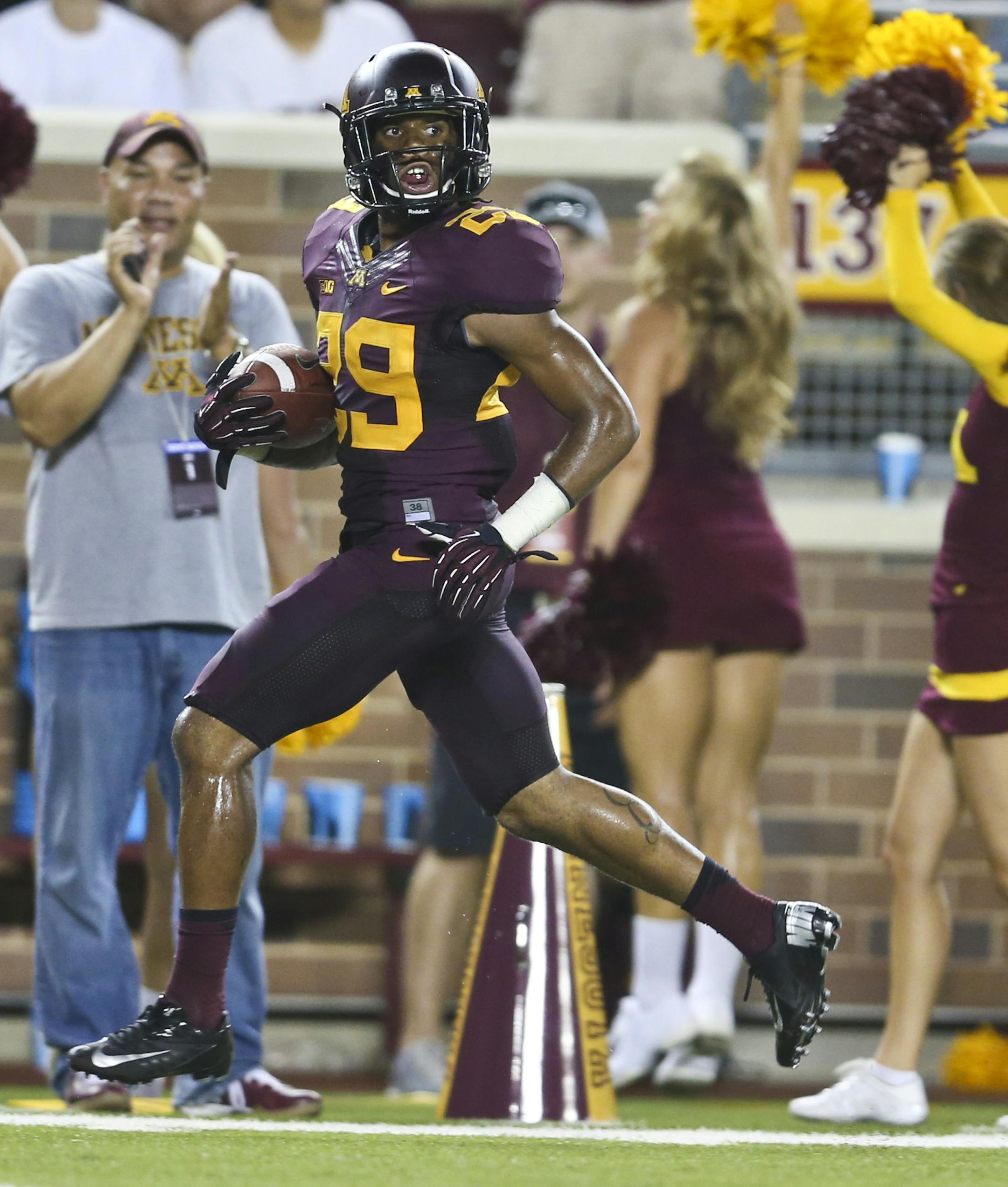 Gophers cornerback Briean Boddy-Calhoun’s 89-yard interception return for a touchdown clinched a 51-23 victory over UNLV on Thursday.
