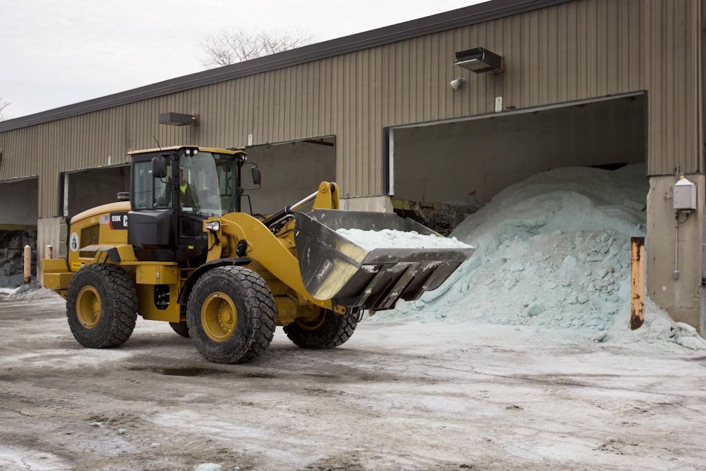 File photo of road salt being unloaded.