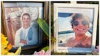 Mack Motzko, 20, left, and Sam Schuneman, 24, were killed in the weekend crash.