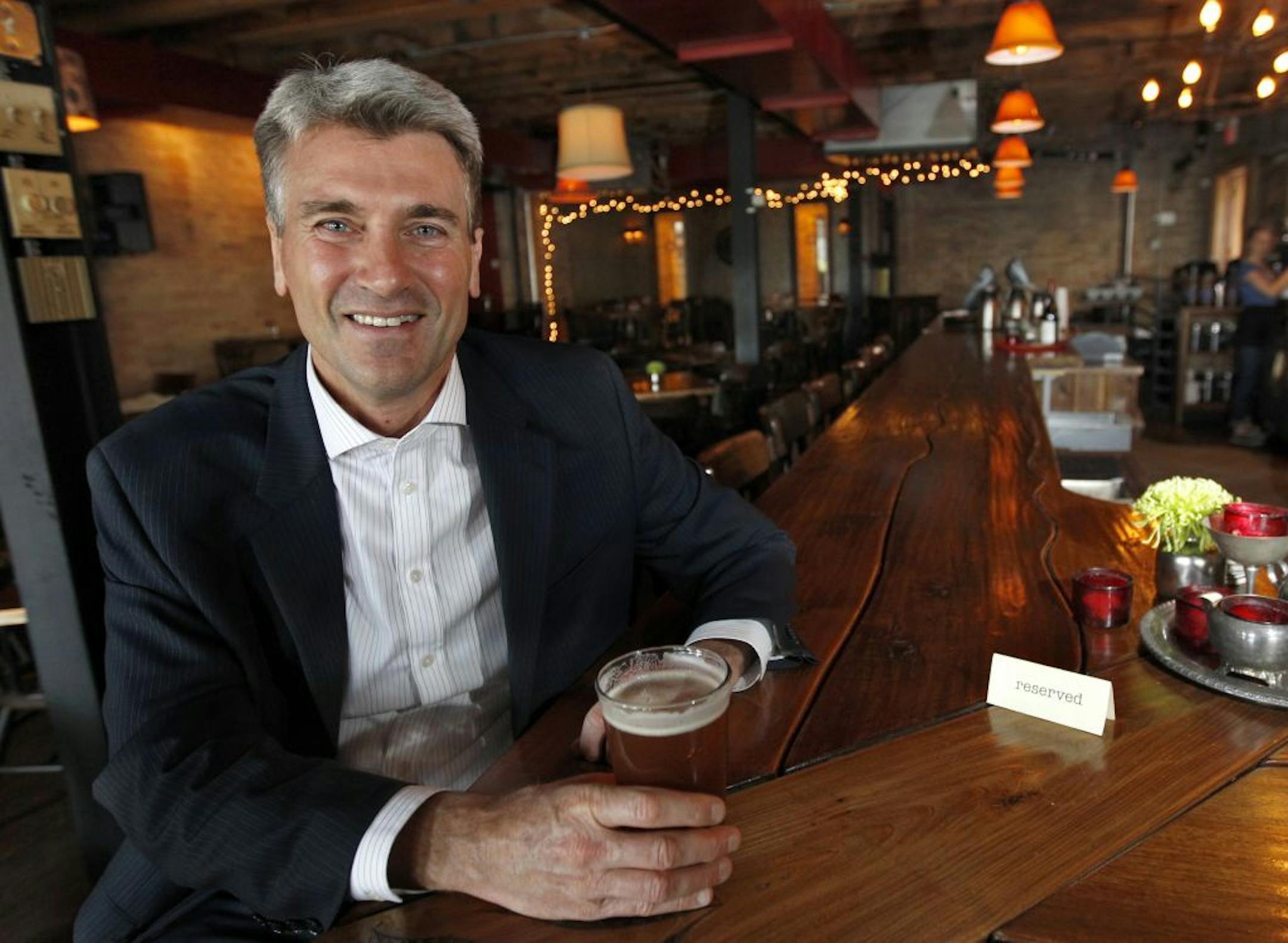 Minneapolis Mayor R.T. Rybak at Aster Cafe.
