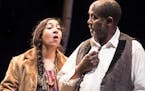 Marisa Carr and James A. Williams in &#x201c;George Bonga: Black Voyageur.&#x201d;