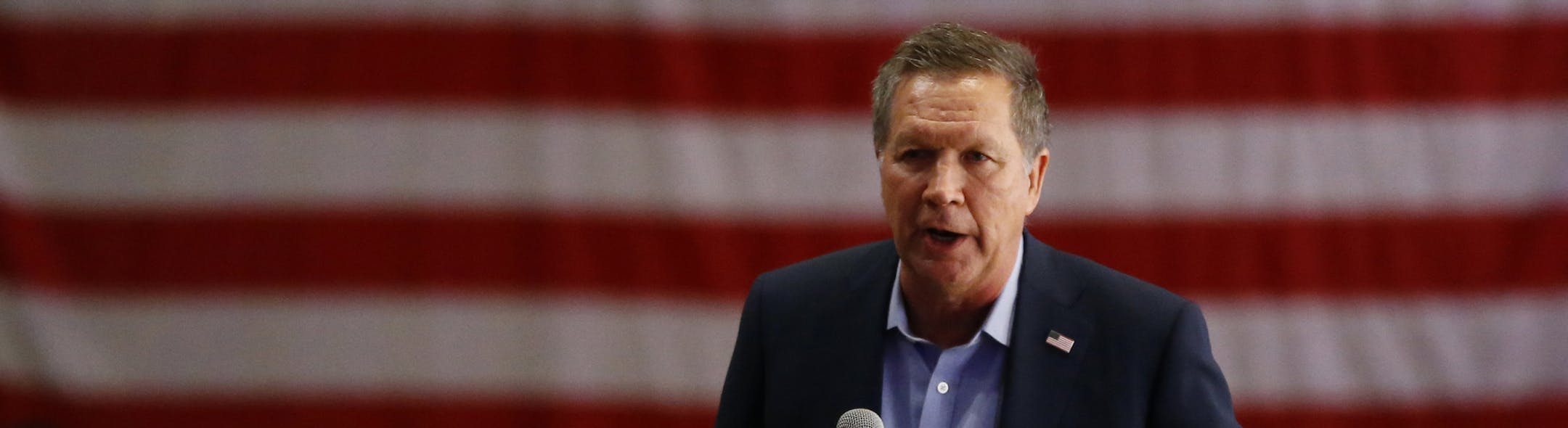 Republican presidential candidate, Ohio Gov. John Kasich speaks at the Pennsylvania Leadership Conference, Friday, April 1, 2016, in Camp Hill, Pa. (AP Photo/Julio Cortez)