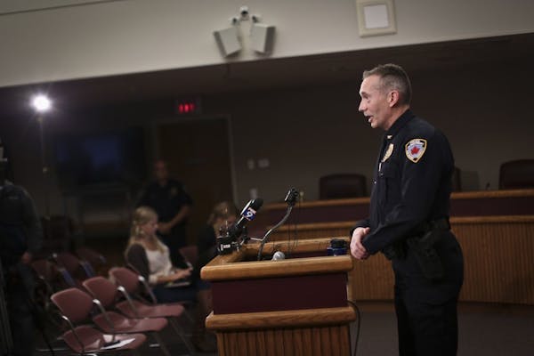 Maplewood acting police chief Dave Kvam spoke about the arrest of a minor in the death of Anna Hurd during a press conference at the Maplewood Police 