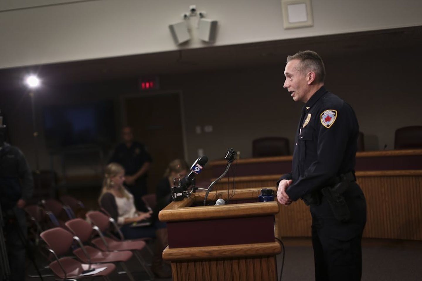 Maplewood acting police chief Dave Kvam spoke about the arrest of a minor in the death of Anna Hurd during a press conference at the Maplewood Police Department on Friday, March 1, 2013, Maplewood, Minn.