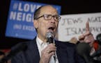 FILE - In this Monday, March 6, 2017, file photo, Democratic National Committee (DNC) Chairman Tom Perez speaks at a protest against President Donald 
