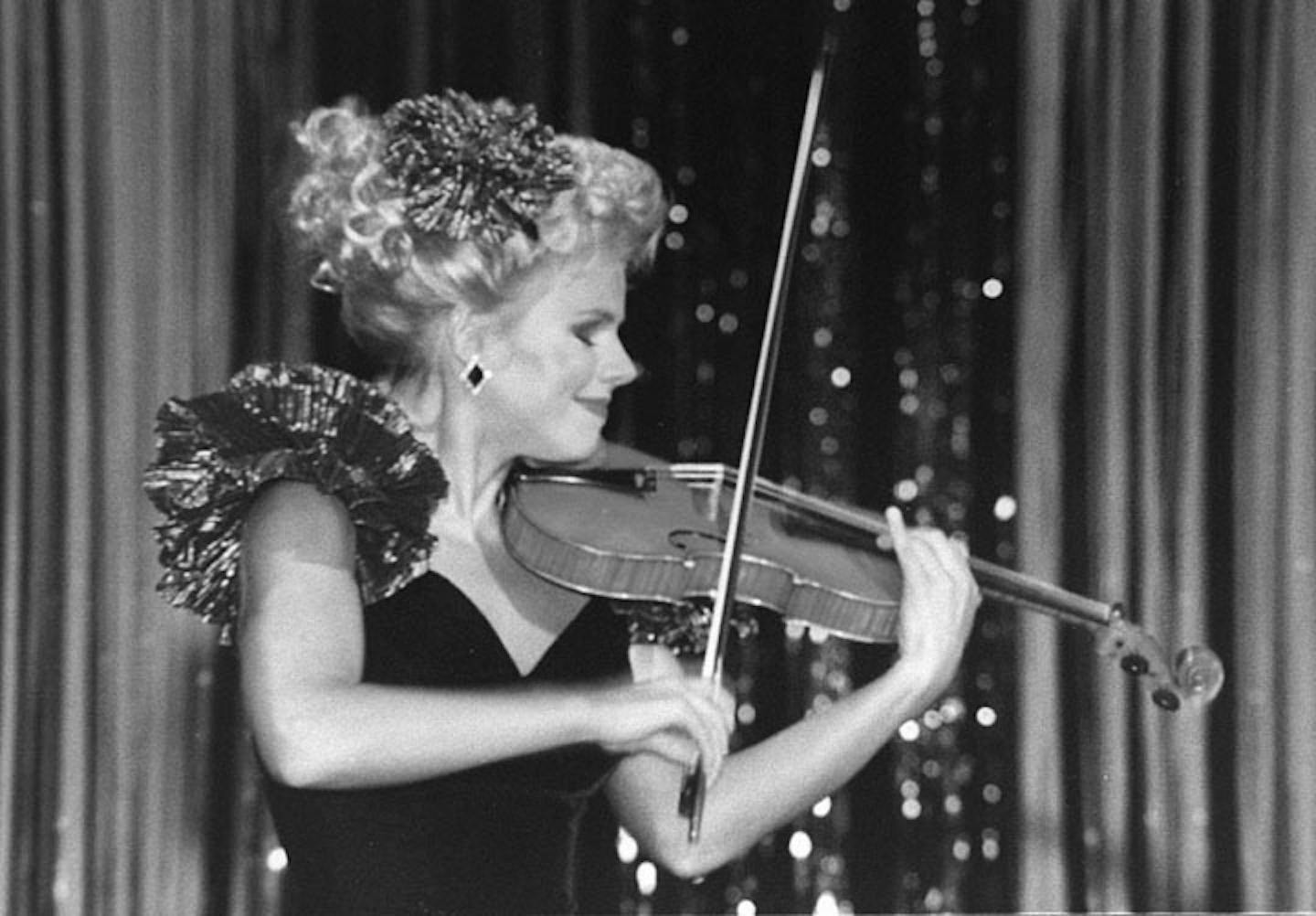 Gretchen Carlson won the Miss America pageant in 1988, becoming Miss America 1989. She is an extremely talented violinist, and played the violin as part of the contest. Handout file photo.