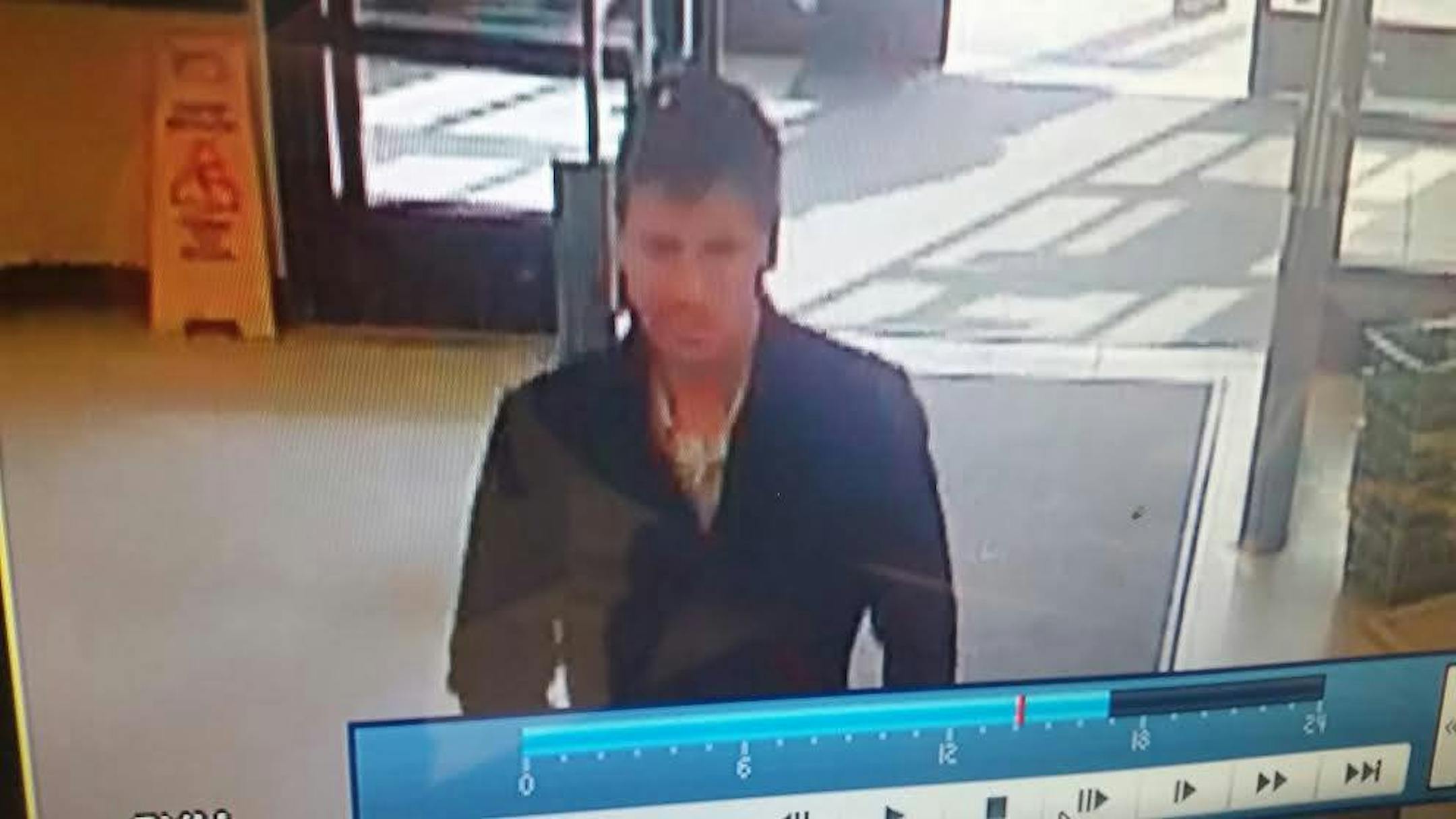 This video surveillance image shows the man police believe stole a kitten from the PetSmart in Minneapolis.