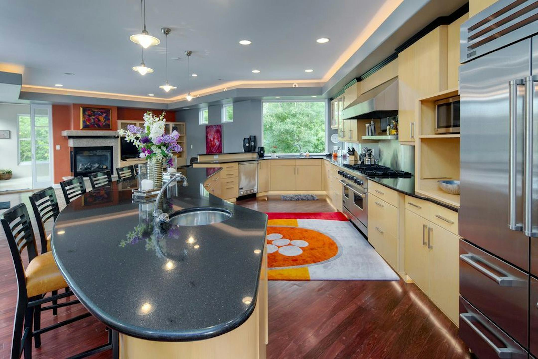 The kitchen is open to the familiy room.