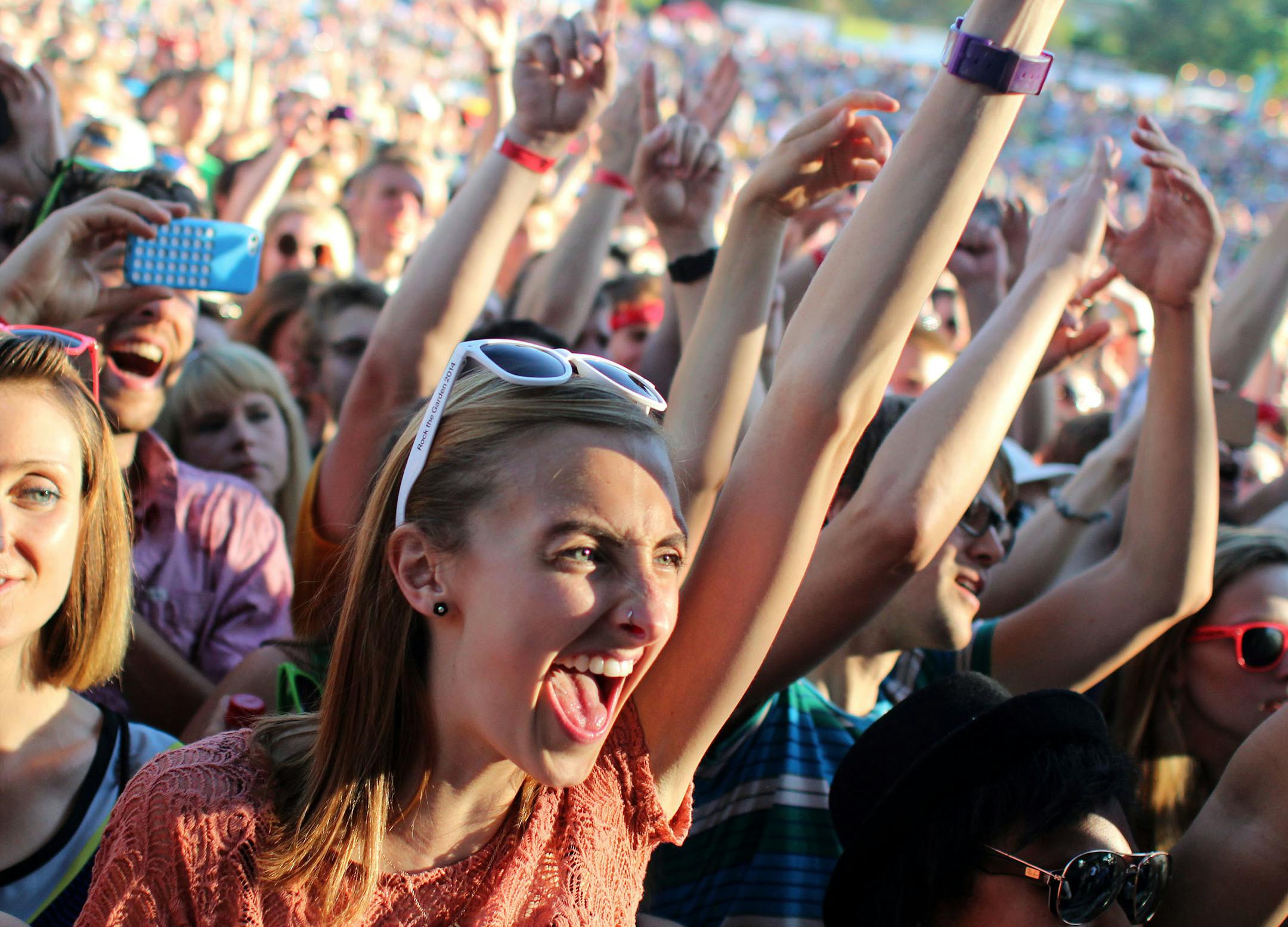 The crowd cheered during a performance last year at Rock the Garden.