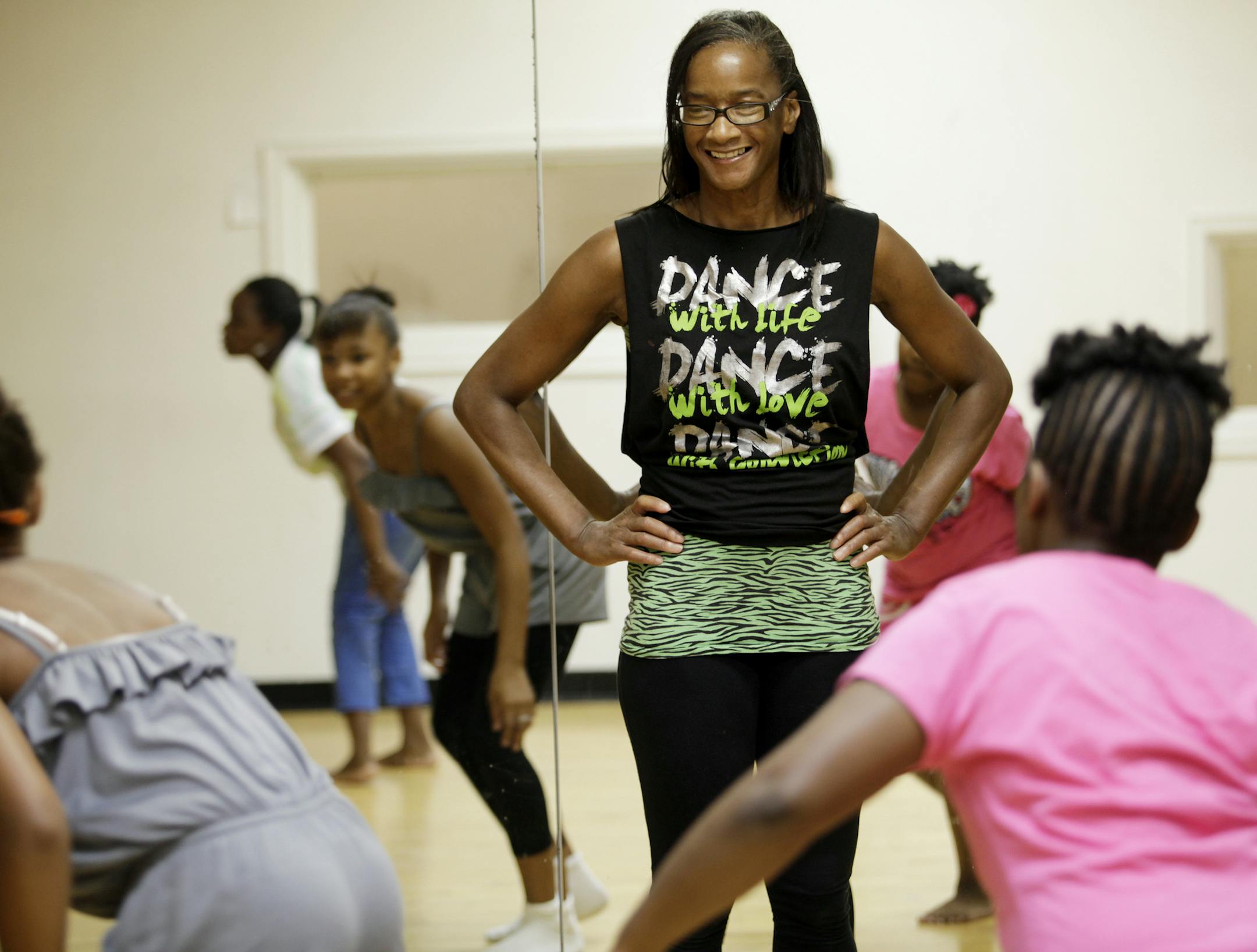 Diane Elliott Robinson started the nonprofit Hollywood Studio Of Dance more than 20 years ago, teaches children from The Capris Theater a dance routine on August 1, 2013. ] JOELKOYAMA‚Ä¢joel koyama@startribune Diane Elliott Robinson, who started the nonprofit studio more than 20 years ago, will be teaching a group of youngsters from The Capris theater a dance routine.