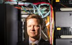 Bill Ekblad, the new "cyber navigator" for the Minnesota Secretary of State's Office, posed for a portrait inside the Secretary of State's computer ro