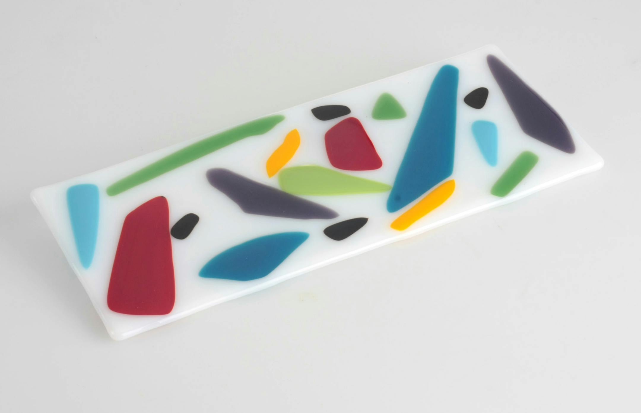 Fused-glass plate