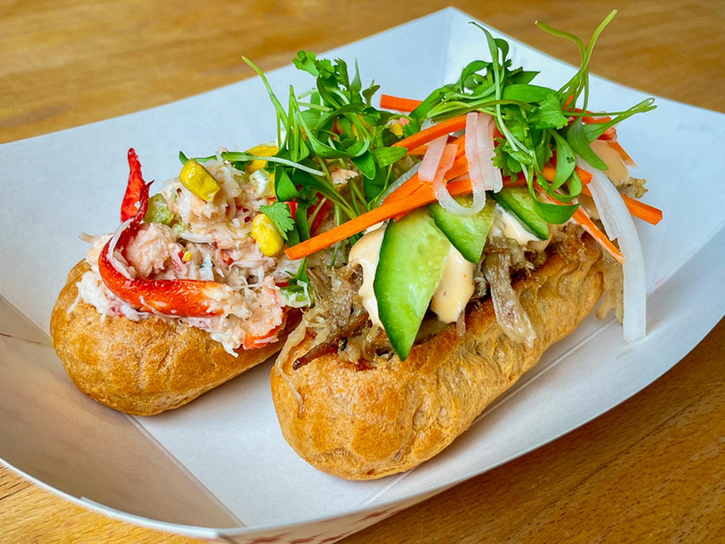 Savory eclairs from Scenic 61 by New Scenic Cafe.