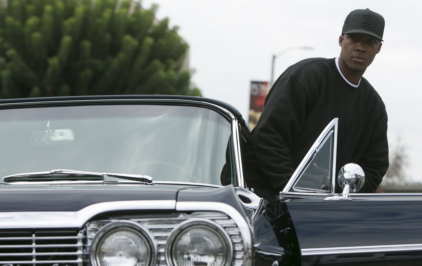 This photo provided by Universal Pictures shows Corey Hawkins as Dr. Dre, in a scene from the film, &#xec;Straight Outta Compton." The movie releases in U.S. theaters on Aug. 14, 2015.