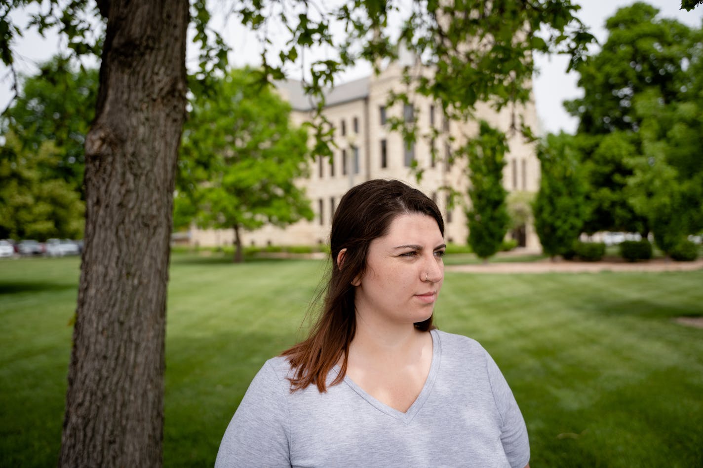 Madison Smith, who was attacked in a dorm room at her small college in Lindsborg, Kan., turned to a state law from the 1880s to pursue the rape charge that a prosecutor refused to bring. MUST CREDIT: Photo for The Washington Post by Christopher Smith