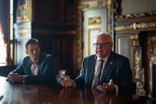 Gov. Tim Walz, right, and DEED Commissioner Steve Grove said the Minnesota formula remains tested and proven: attract talent with the state’s highly