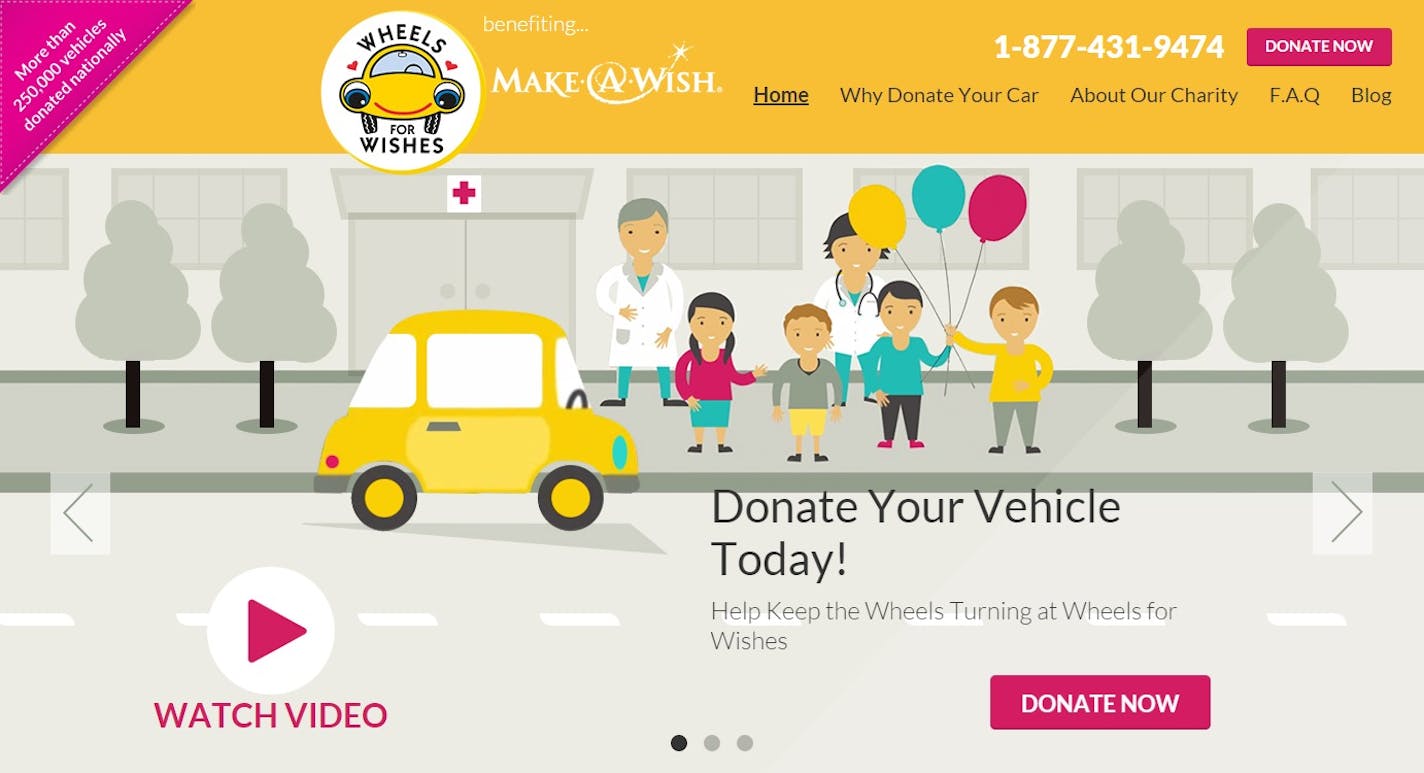 Wheels for Wishes' website.