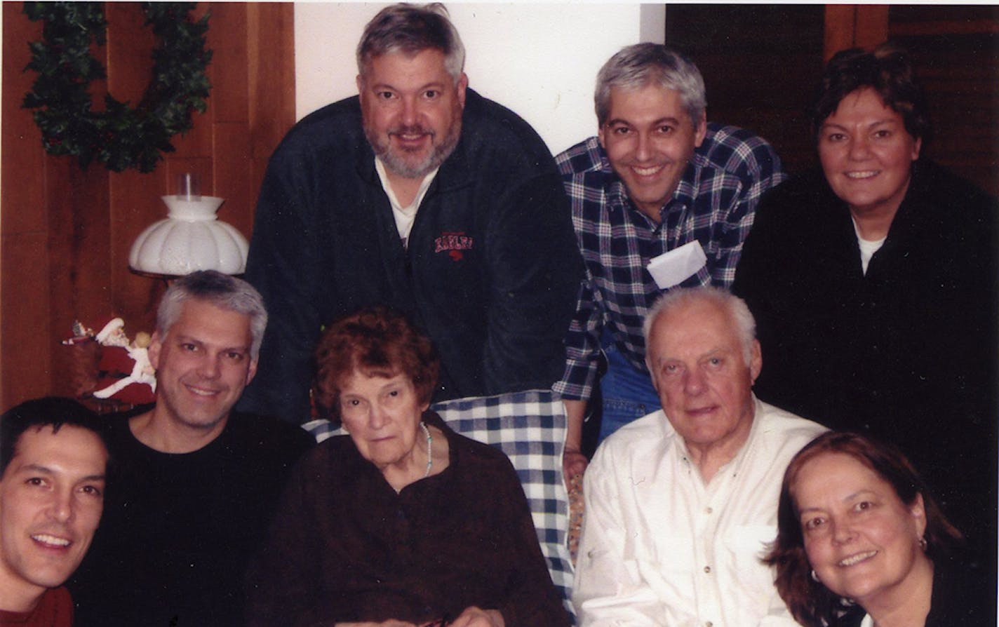 Photo courtesy of Mike Grant Grant family:With parents Pat and Bud, bottom center, are their children (clockwise from bottom left) Dan, Bruce, Mike, Peter, Kathy and Laurie