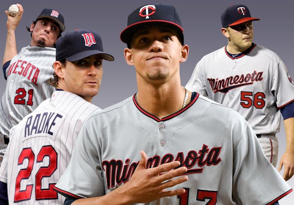 Despite changes to improve the development of starting pitchers, the Twins have failed to develop a drafted starter (Star Tribune illustration)