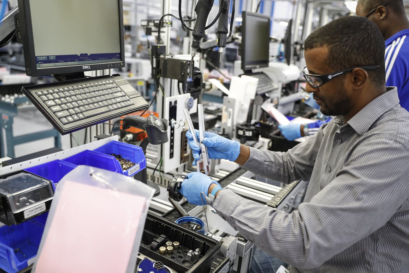 Workers at Emerson's Shakopee plant, pictured here in 2017, will be making sensors for the company's new digital transformation unit. (RENEE JONES SCHNEIDER/Star Tribune)