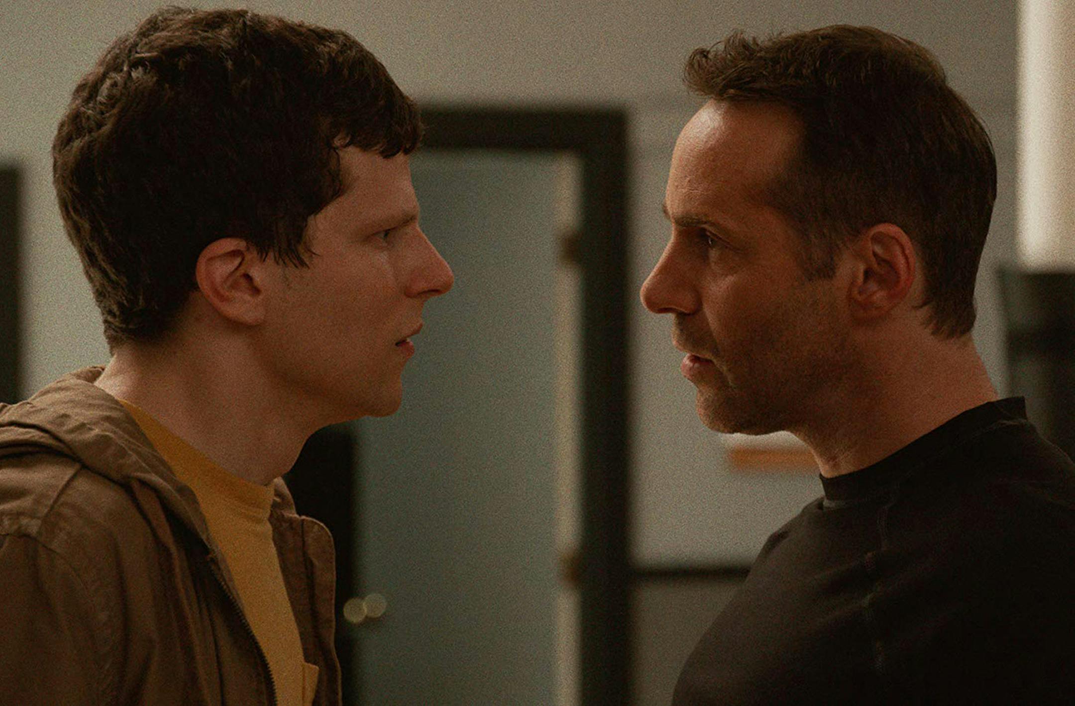 Alessandro Nivola, right, and Jesse Eisenberg in "The Art of Self-Defense." (Bleecker Street) ORG XMIT: 1356908