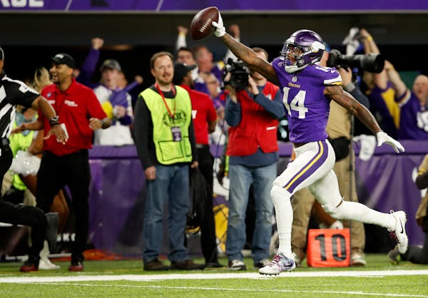 Vikings receiver Stefon Diggs scored a 61-yard touchdown with no time left Sunday as Minnesota defeated New Orleans 29-24 to advance to the NFC champi