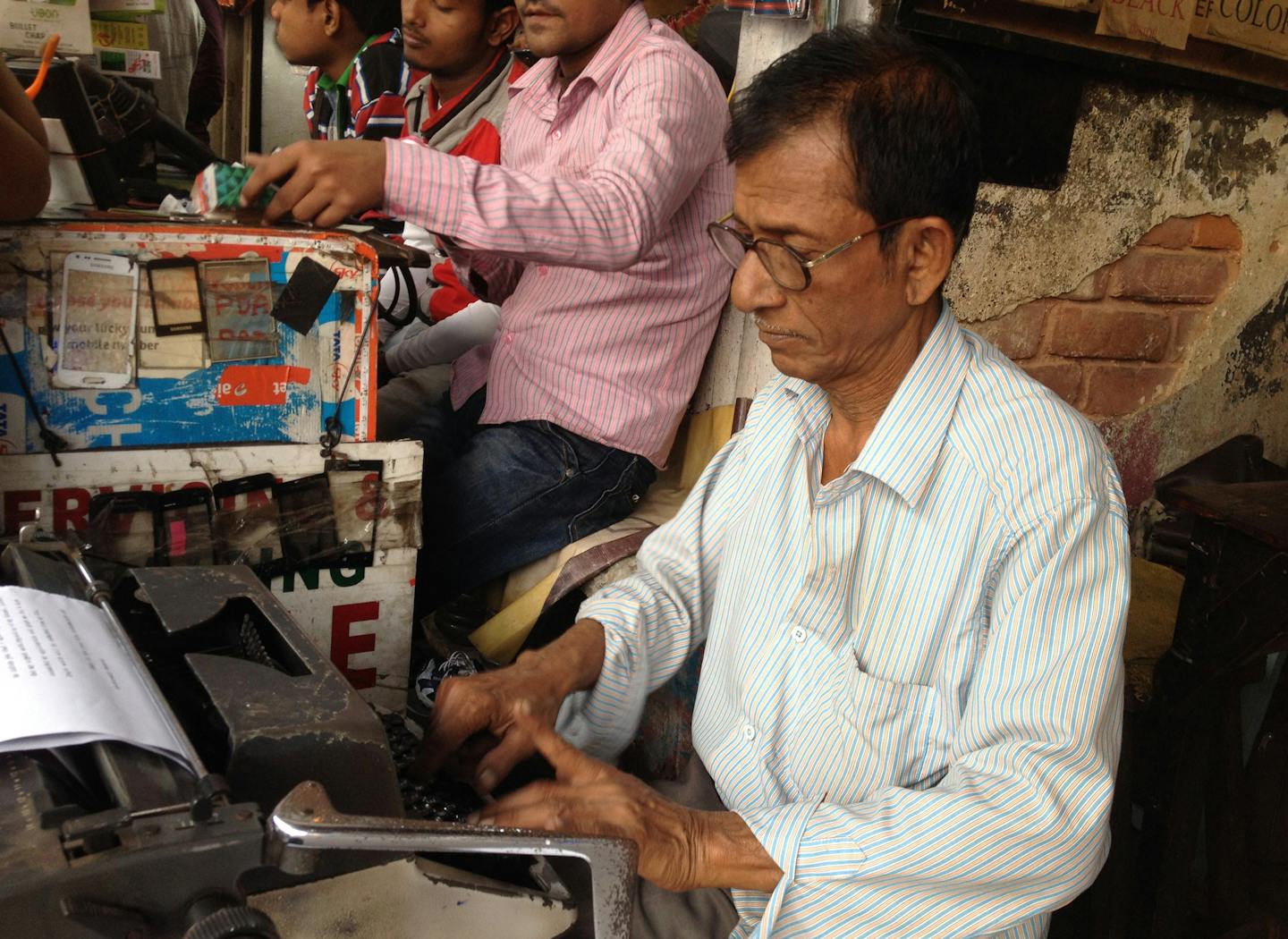 A man works in Typist Row in Kolkata, India. Photo by Diane Richard * Special to the Star Tribune