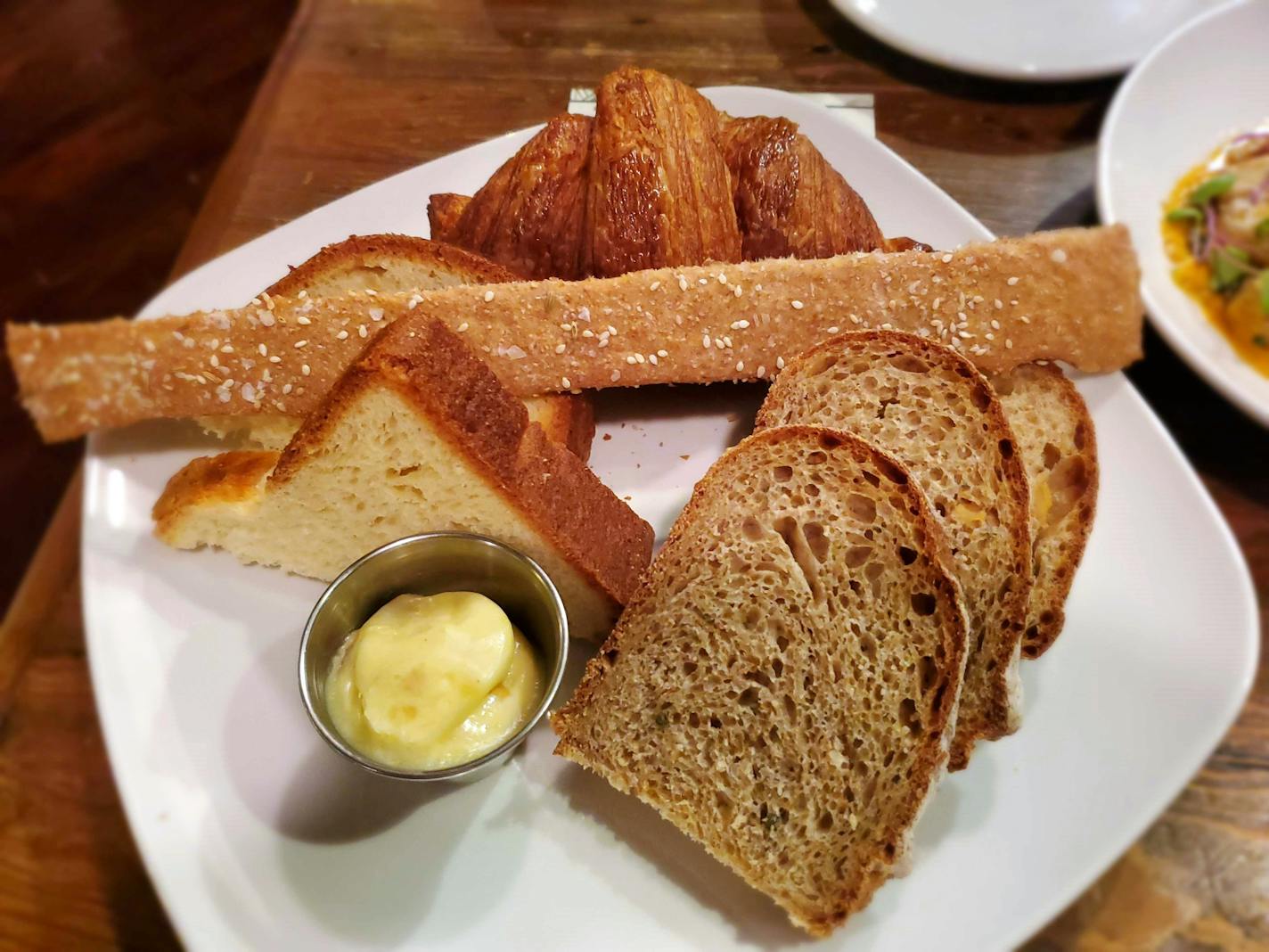 Bread plate at Augustine's