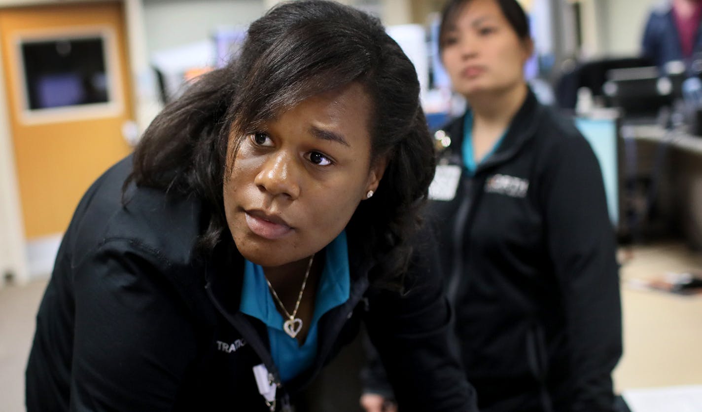 Shaquall Brown, 25, a registration specialist at North Memorial Medical Center, dreams of being a doctor.