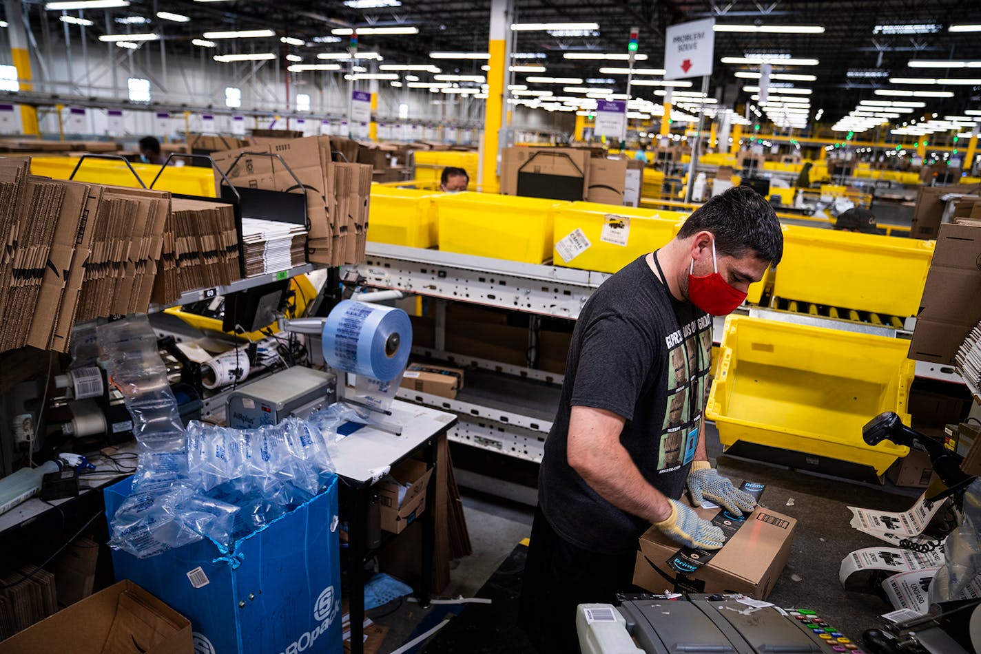 Amazon's Shakopee fulfillment center.